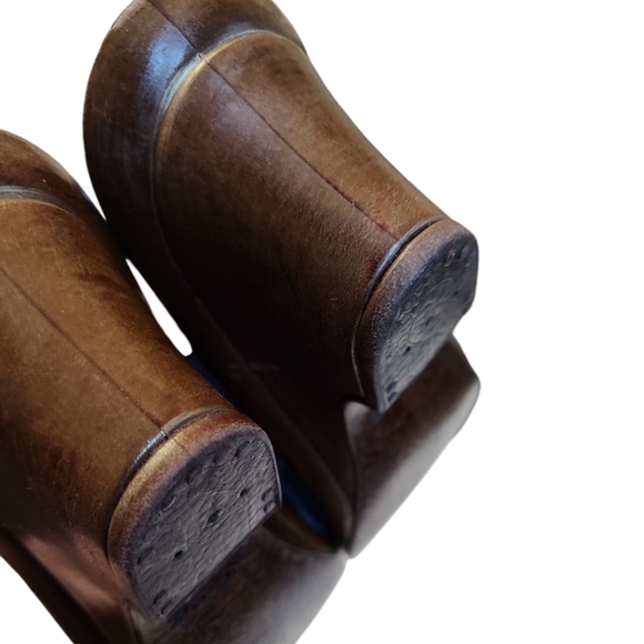 VTG Made in Germany Rohde Blue Suede Mules/Wedges Size Eur 39/US 8 - Picture 8 of 15